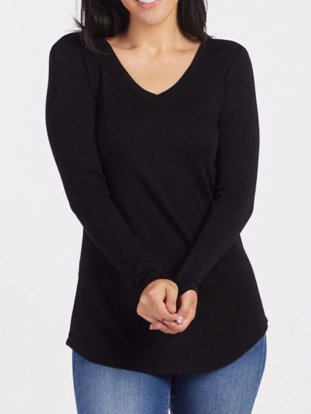 Woolx Eva Tunic Black 100% Merino Wool | Lightweight Travel Base Layer Small